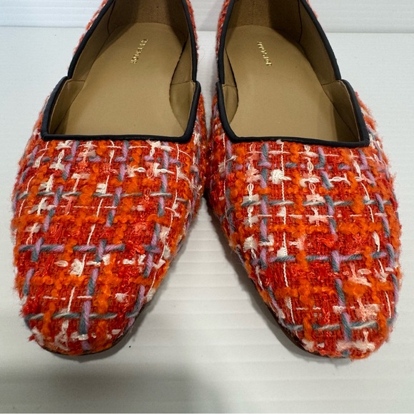 Ann Taylor Vibrant Orange Tweed Flats Size 6 - Picture 7 of 15